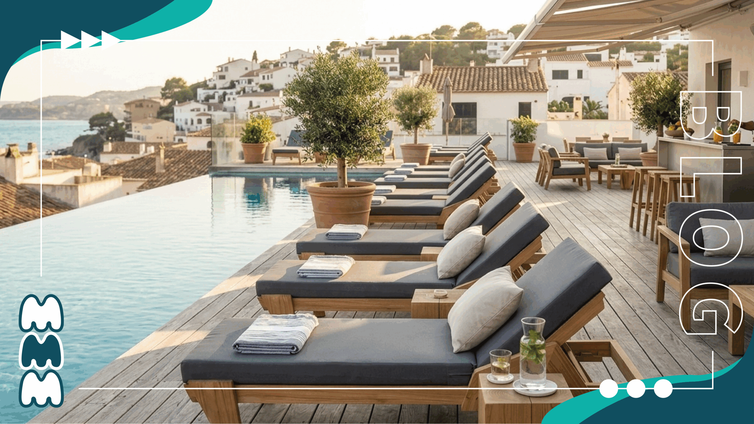 Area piscina e solarium Pomodone per hotel e resort